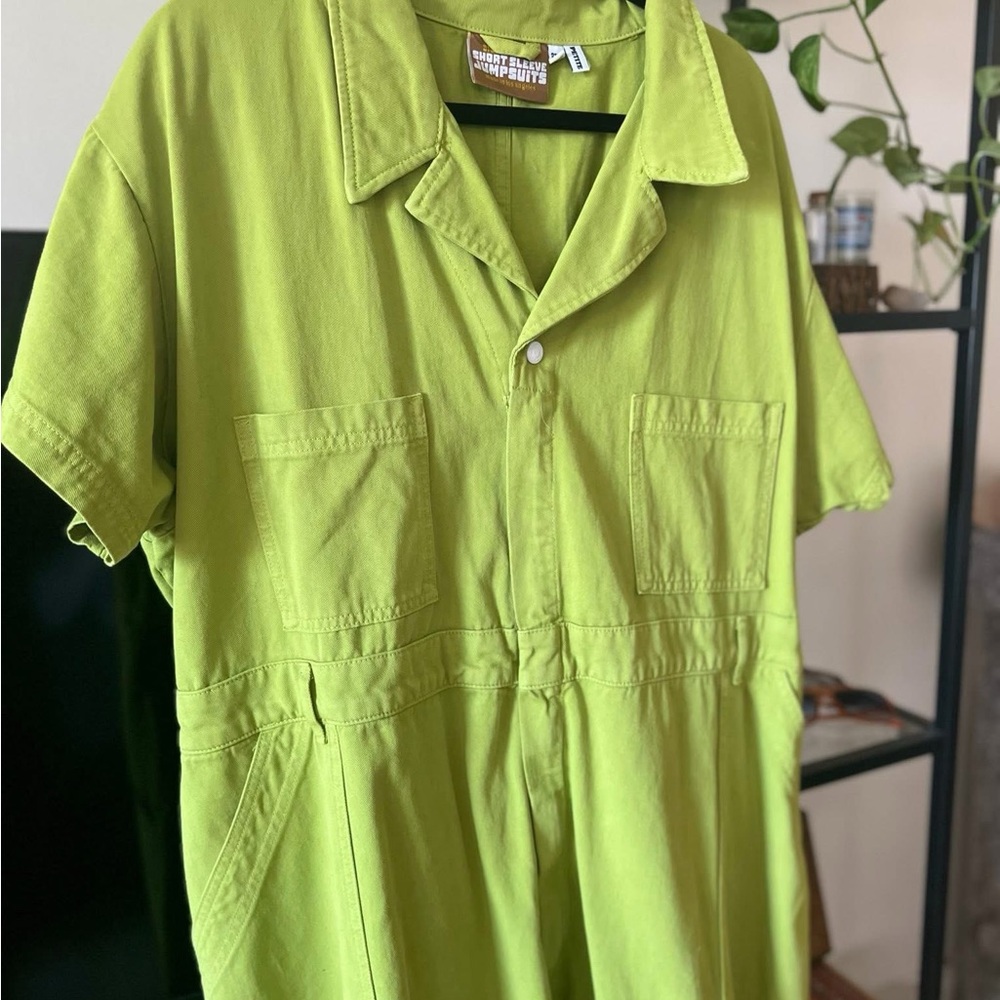 BIG BUD PRESS Short Sleeve Jumpsuit - Gross Green - SAMPLE SALE - 3XL/2XL